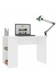 Tdesigno Viyana Çalışma Masası Bilgisayar Masası Ofis Masası 2 Raflı Beyaz - 2