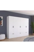 Tdesigno Alev Giyinme Dolabı - Çok Amaçlı Dolap - Gardırop 270 Cm-6 Kapaklı-3 Çekmeceli thumbnail 2