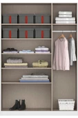 Tdesigno Almina Giyinme Dolabı - Çok Amaçlı Dolap - Gardırop 135 Cm-3 Kapaklı thumbnail 4