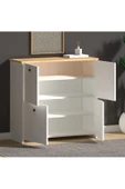 GC Pelin 4 Raflı 4 Kapaklı Modern Ayakkabılık-ayakkabı Dolabı-konsol Beyaz - 3
