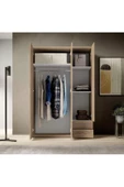 Tdesigno Ahu Giyinme Dolabı - Çok Amaçlı Dolap - Gardırop 120 Cm-3 Kapaklı-2 Çekmeceli - 3