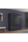 Tdesigno Alçin Giyinme Dolabı - Çok Amaçlı Dolap - Gardırop 180 Cm-4 Kapaklı-1 Çekmeceli - 1