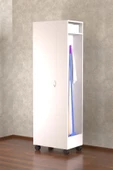 Tdesigno Burçin Paspas,Süpürge-Temizlik Malzeme Dolabı- Çok Amaçlı Dolap Paspas-Vileda Banyo Dolabı Beyaz - 2