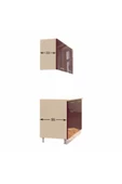 Tdesigno Bade Hazır Mutfak Dolabı 120cm - Tezgah Dahil Değil-parlak Mürdüm - 4