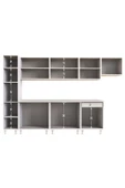 Tdesigno Verda Hazır Mutfak Dolabı Kiler Dahil 320cm parlak Mürdüm Beyaz / Tezgah Dahil Değil - 5