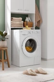 Tdesigno Kumru  Banyo Dolabı-Çok Amaçlı-Çamaşır Makinesi Dolabı Beyaz - 2