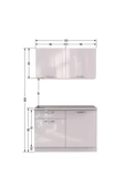 Tdesigno Dolunay Hazır Mutfak Dolabı 120cm–tezgah Dahil Değil-parlak Beyaz thumbnail 4