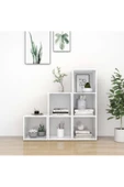 Tdesigno Kitaplık Ofis Dolabı Beyaz 6 Raflı 90 cm - 2