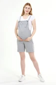 Luvmabelly MYRA6200 - Gri Hamile Şort Salopet - 1