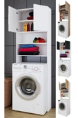 Tdesigno Sumru  Banyo Dolabı-Çok Amaçlı-Çamaşır Makinesi Dolabı Beyaz - 1