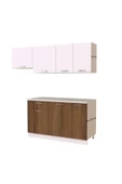 Tdesigno Meriç Hazır Mutfak Dolabı 200 Cm – Ceviz-beyaz – Tezgah Dahil Değil - 4