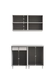 Tdesigno Adel Hazır Mutfak Dolabı 120 cm Tezgah Dahil Değil Ceviz Beyaz - 6