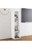 Tdesigno Tdesıgno Ezgi Televizyon Sehpası - Ünitesi -kitaplık-beyaz 144 Cm 4 Raflı - 5