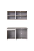 Tdesigno Imge Hazır Mutfak Dolabı 140 Cm – Tezgah Dahil Değil Ceviz Beyaz - 5