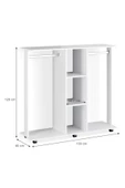 Tdesigno Funda Açık Giyinme Dolabı Çok Amaçlı Dolap Gardırop 80 cm Beyaz thumbnail 7