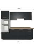 Tdesigno Vega Mutfak 240 cm Tezgah Dahil Değil-kiler Dahil Antrasit - 2