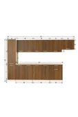 Tdesigno Yasmin Hazır Mutfak Dolabı Kiler Dahil 320cm–ceviz– Tezgah Dahil Değil - 4