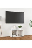 Tdesigno Tdesıgno Utku Televizyon Sehpası - Ünitesi -kitaplık-beyaz 72 cm 2 Raflı - 1