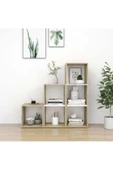 Tdesigno Tdesıgno Dilha -kitaplık-ofis Dolabı - Beyaz 6 Raflı 90 cm - 1