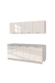 Tdesigno Lidya Hazır Mutfak Dolabı 200 Cm/ Beyaz/ Tezgah Dahil Değil - 3