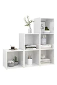 Tdesigno Kitaplık Ofis Dolabı Beyaz 6 Raflı 90 cm - 1