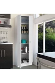 Tdesigno Mez Çok Amaçlı Dolap,5 Raflı, 2 Kapaklı Mutfak Dolabı Kiler Dolabı Banyo Dolabı - 1