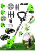 Dragro Alman Eco Pro  2 Akülü 3800 VF 20 AH Ot Çim Çalı Diken Biçme Tırpanı Teleskopik Uzatmalı - 1
