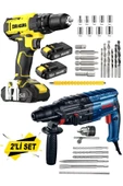 Dragro Alman EKO 2 Li Set 4200 W Kırıcı Delici Hilti 58 V Setli Şarjlı Matkap - 1