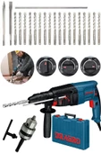 Dragro Alman Kırıcı Delici 4200 Watt Metal Dişli Şanzuman Darbeli Matkap + Yedek Mandren + 20 Uç - 2