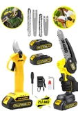 Dragro Alman Pro 2li Set 598 Vf 20 Ah Çift Akülü Çelik Şanzuman Şarjlı Dal Ağaç Kesme Bağ Makası 2 Akülü - 1