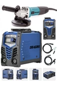 Dragro Germany Technology Çift Kartlı 200 Amper Invertör Kaynak Makinası-mavi-3000w Taşlama 2li Set - 1