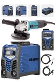 Dragro Germany Technology Çift Kartlı 200 Amper Invertör Kaynak Makinası-mavi-3000w Taşlama 2li Set - 2