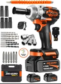 Dragro Alman 450Nm 598 Vf 20 Ah Kömürsüz Çift Bataryalı Somun Sökme Sıkma Makinesi 32 Parça Full Setli - 1