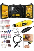 Dragro Alman 400 Watt 350 Parça 60.000 Rpm 6 Kademe Devir Ayarlı Hobi Gravür Seti Mini Taşlama Makinesi - 1