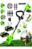 Dragro Alman Eco Pro  2 Akülü 3800 VF 20 AH Ot Çim Çalı Diken Biçme Tırpanı Teleskopik Uzatmalı - 1