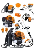 Dragro Alman 20 Hp Sırt Tipi Benzinli Motorlu Ot Çalı Tırpanı Çim Biçme Makinesi - 2