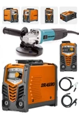 Dragro Germany Technology Çift Kartlı 200 Amper Invertör Kaynak Makinası-turuncu-3000w Taşlama +2li Set - 1