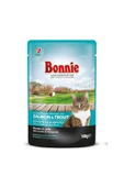 Bonnie Somonlu Alabalıklı Pouch Jelly Yetişkin Kedi Konserve Maması 100 gr - 1