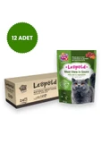 vet advice Leöpöld Premium Pouch Yetişkin Kuzulu Kedi Yaş Maması 12×100 gr thumbnail 1