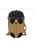 Kedi Köpek Ana Kucağı Taşıma Çantası Leopar Desen XS - 2