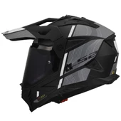 LS2 PIONER 2 HILL MAT SİYAH-BEYAZ KASK - 2