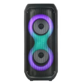 FM TWS Çift 4inç RGB Işıklı Taşınabilir Bluetooth Hoparlör GD-2413 - 7