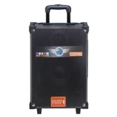 2 Kablosuz Mikrofonlu FM RGB TWS Çift 10inç Karaoke Bluetooth Bavul Taşınabilir Hoparlör LT-910 - 7