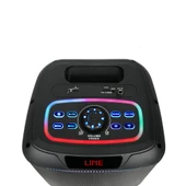 Kablosuz Mikrofonlu FM RGB TWS Çift 8inç Karaoke Bluetooth Taşınabilir Hoparlör GD-907 - 3