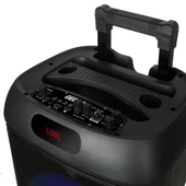 Kablosuz Mikrofonlu FM RGB TWS Çift 12inç Karaoke Bluetooth Bavul Taşınabilir Hoparlör GD-1203 - 2