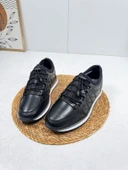 Günlük Erkek Ayakkabı İçi Dışı Hakiki Deri Casual Lastik Bağcıklı Beyaz Tabanlı Comfort Sneaker 5040 - 2