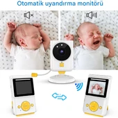 Bebek Monitörü, Kamera ve Sesli, HD Video Bebek Monitörü Ekranlı, Gece Görüşü, Yeni Anneler İçin - 4