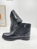 Günlük Erkek Ayakkabı Dışı Hakiki Deri İçi Kürklü Büyük Numara Kaymaz Taban Fermuarlı Kışlık Bot 087 - 6