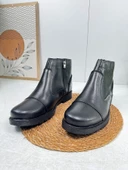 Günlük Erkek Ayakkabı Dışı Hakiki Deri İçi Kürklü Büyük Numara Kaymaz Taban Fermuarlı Kışlık Bot 087 - 1