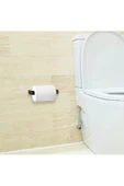 Mat Siyah Tuvalet Kağıdı Tutucu Askısı Wc Kağıtlık Standı  Tuvalet Kağıtlığı Yapışkanlı Vidalı - 4